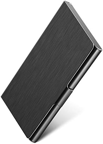 MaxGear Business Card Holder for Men & Women, RFID Pocket Business Card Case, Slim Business Card Wallet, Business Card Holders, Credit Card Holder, 3.7 x 2.3 x 0.3 inches, Stainless Steel, Black