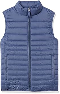 Amazon Essentials Mens Lightweight Water-Resistant Packable Puffer Vest
