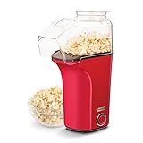 DASH Hot Air Popcorn Popper Maker with Measuring Cup to Portion Popping Corn Kernels + Melt Butter,...
