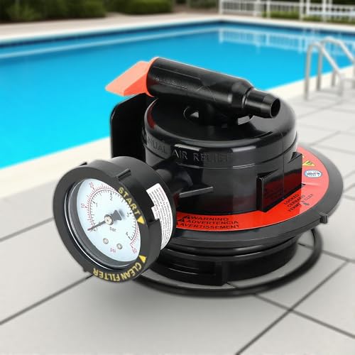Gleaming star DEX2420MAR2 Manual Air Relief Assembly Compatible with Hayward Pro Grid Swimclear and Swim Clear Cartridge Filtersr Perfect and Easy Replacement for that Part.