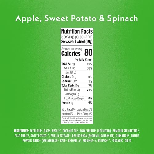 once upon a farm organic toddler soft baked bar apple sweet potato and spinach tractor wheels shaped non gmo kosher 335 ounces pack of 8