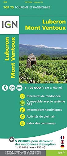 Top75034 luberon/mont ventoux 1/75.000