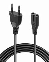 Eurostecker Power Cable für JBL Partybox, Kabel Figur 8 Stromkabel, Euro-Netzkabel Kleingerätekabel Euro 8 für LG Philips Sony Panasonic TV, Blu-Ray, Radio, Schwarz