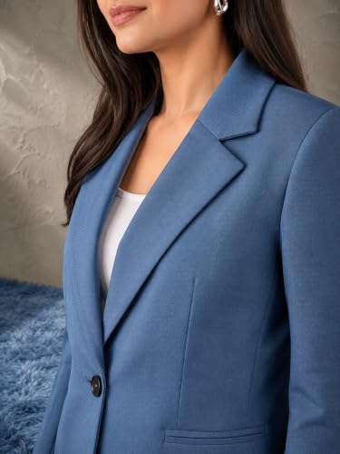 Image of SaintX Women's Premium Formal Blazer | Fully Lined | Regular Fit | 4-Way Stretchable Ultra-Light Fabric | Fashion-Forward | Office /Meetings (WB01)