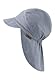 Sterntaler Schirmmütze Nacken Struktur - Unisex Mütze mit Nackenschutz - UV-Schutz 50+ Sonnenhut - Sommermütze aus Baumwolle - Basic Baby und Kinder Kopfbedeckung - graublau, Größe 53