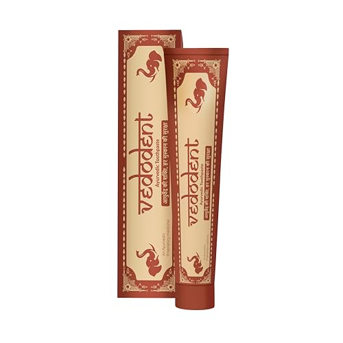 Image of Growfitz Herbal Ayurvedic Vedodent Red Toothpaste 100g | Teeth Whitening, No Artificial Colors | Goodness Of 21 Ayurvedic Herbs | Fresh Breath | Natural Oral Care for Strong Teeth & Gums (Pack of 1)