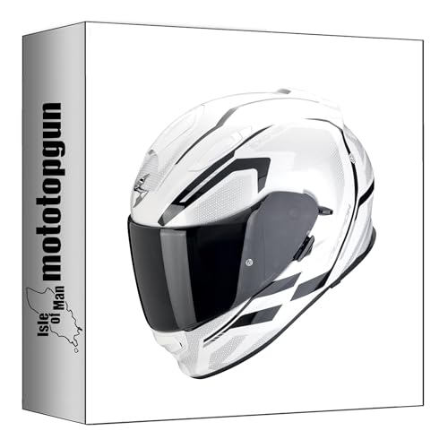 Casque intégral moto Scorpion EXO-491 Kripta noir blanc S
