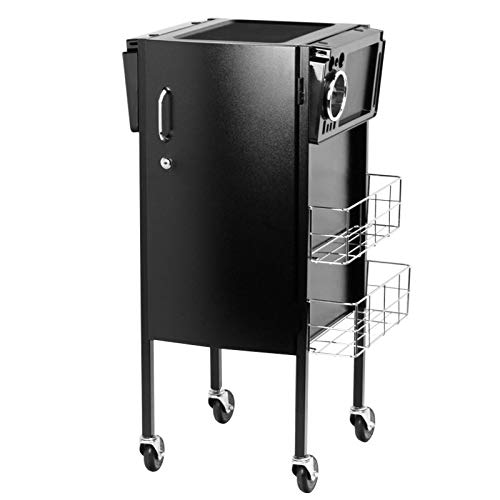 Activeshop Friseurwagen Arbeitswagen Rollwagen 500 Delux Schwarz
