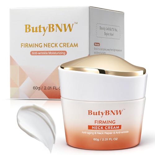 ButyBNW Neck Creams For Tightening and Firming, Anti-Aging Treatment for Neck Contour, Crepey Skin, & Elasticity Revival Naturally Derived & Organic, 2.01 fl oz
