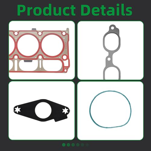 Image of Head Gasket Set, for Cadillac Escalade, for Chevy Camaro Silverado Suburban Tahoe Corvette, for GMC Sierra 1500 Yukon XL, 2014-2020, 6.2L V8, HGS3244, 12657969(36pcs)
