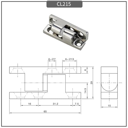 Charnière d'angle inox résistant à la corrosion pour armoire tôle - 4