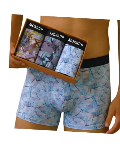 Image of Men's Printed Boxer Briefs Pack of 3 | Soft Stretch Trunks Underwear for Men | Breathable, Comfortable,