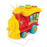 KiddoLab Toy Train - Interactive & Educational Pull Toy for Babies, Toddlers, Children - Numbers & Animal Sound Buttons, 8 Songs, Volume Control, Flashing Light - for Kids Ages 6 Months & Up