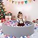 Wilwolfer Foam Ball Pit for Toddlers, Large Baby Ball Pit for Babies with Soft Memory Sponge, Indoor Outdoor Baby Playpen, Kids Play Ball Pool, Gift Toys for Infants Boys and Girls (Gray, NO Balls)