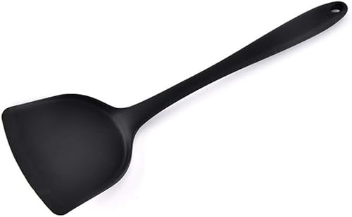 Miniatura 4 de LETOOR Pala de ilicono resistente al calor, espátulas de cocina antiadherentes, utensilios de cocina, 13 pulgadas, color negro