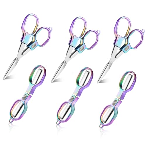 3 Pack Safe Mini Folding Scissors - Portable Stainless Steel