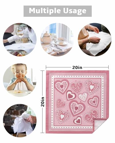 Servilletas de Tela Rosadas Set x4 50.5x50.5 cm miniatura 5