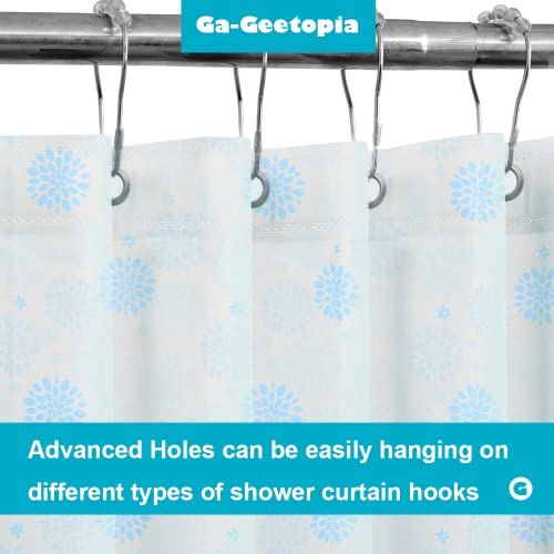 Extra Long-Snow White Thin Plastic Shower Curtain Or Liner 72" X 80" Water Repellent Lightweight Odorless Bathroom Showroom/Office/Classroom Curtain Liner With Rustproof Metal Grommet Holes, Magnets #TOP6