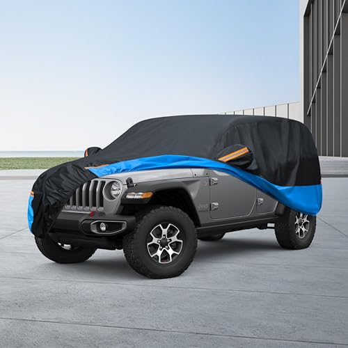 Image of Car Cover Waterproof All Weather Outdoor Windproof Dustproof UV Protection Fit SUV