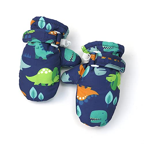 Slivery Color Toddler Mittens Kids Winter Warm Gloves Lined Fleece Gloves Waterproof Snow Baby Mitten For Boys Colorful Fish 4-6T #TOP2