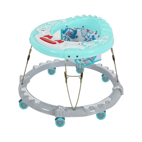 Image of Dbolt Baby Activity Walker, 360 Wheels, Detachable Musical Toy Bar, 6-18 Months, 15kg Capacity (Butterfly-Sea Green)