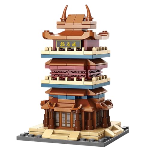 Image of SKY LINE OCEAN Kids Ocean Chinese Architecture Series || Guanque Tower Building Blocks Set || 146 Pcs || Compatible with Major Brick Brands || (5 Year Structural Warranty)