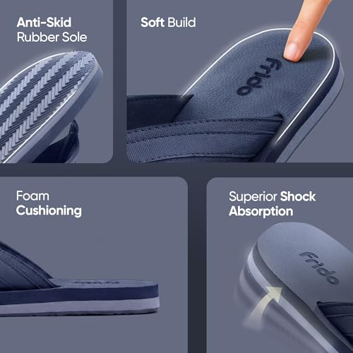 Image of Frido Cloud Comfort Slippers for Women & Men | Available in 2 Options- Arch Support & Without Arch |Orthopedic Soft Home Chappal Unisex Slipper, House Slipper with Anti-Skid Sole for Home Use & Casual