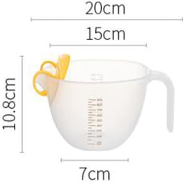 3pcs Tart Strainer Measuring Cups With Scale Large Capacity Food Grade Measuring Cups Baking Plastic Egg Beating Cups
