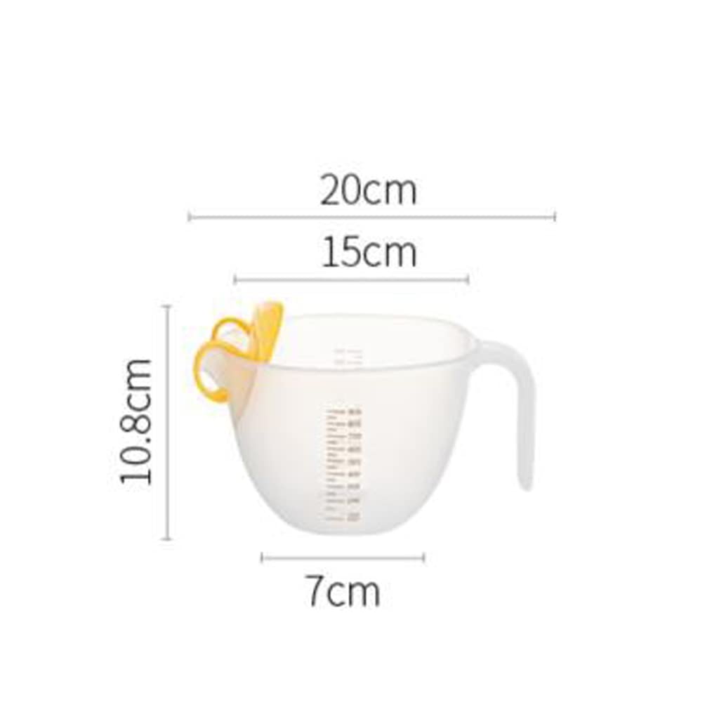 pcs Tarte Passoire Tasses À Mesurer avec Échelle Grande Capacité De Qualité Alimentaire Tasses À Mesurer Cuisson en Plastique Tasses À Battre Les Oeufs (1000 ML)