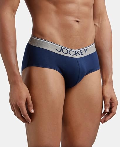 Image of Jockey 8037 Men Super Combed Cotton Solid Brief with Ultrasoft Waistband (Pack of 3)