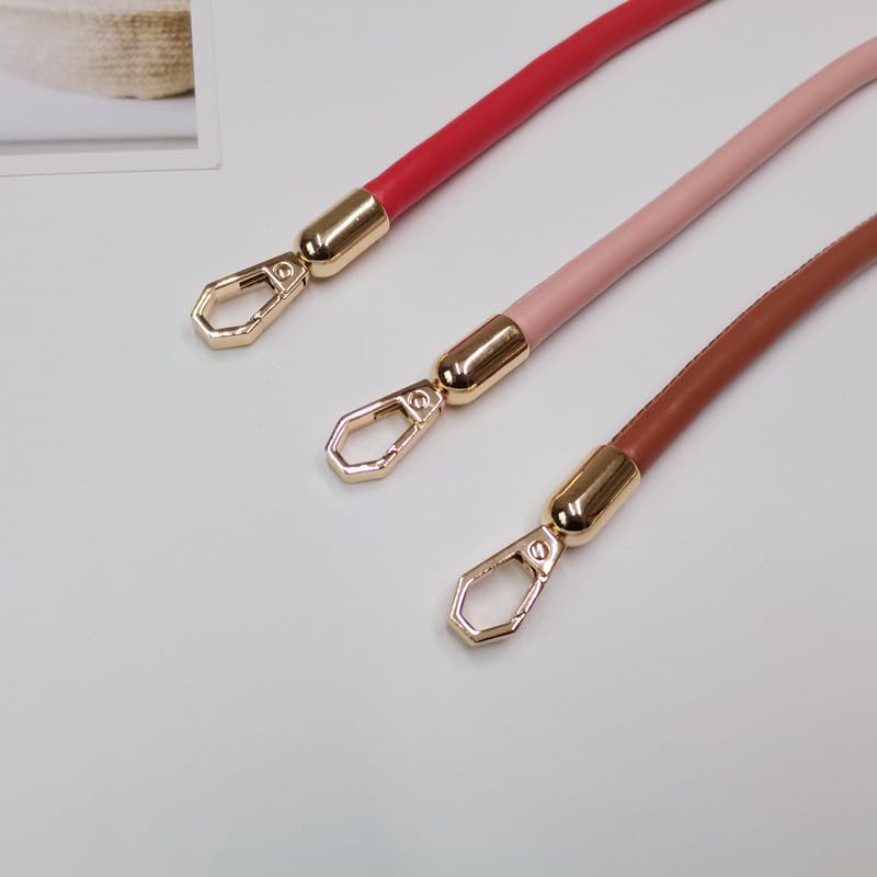 YKAFADE 2 Stück Taschenhenkel PU Leder - 50cm Ersatzgriffe Mit Karabiner