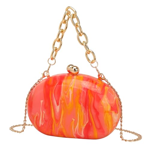 Pochette tendance pour femme élégante GUMMMY en finition raffinée avec chaîne