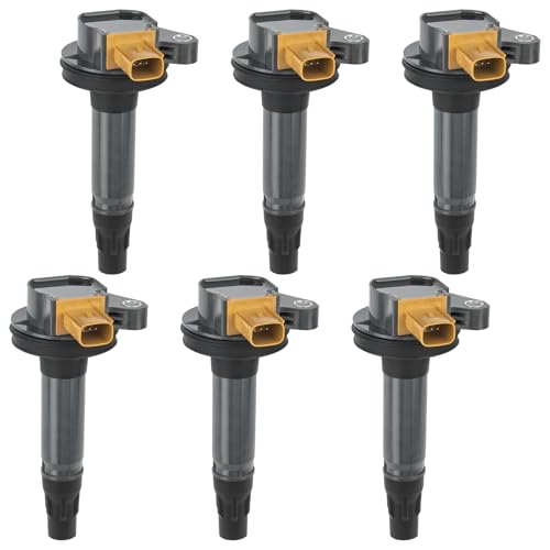 Image of Set of 6 UF646 Ignition Coil Pack Compatible with Ecoboost 2011-2020 Ford F-150 Expedition Explorer Flex Taurus Transit Lobo, Lincoln MKS MKT Navigator, 3.5L V6, Replaces DG549 C1814