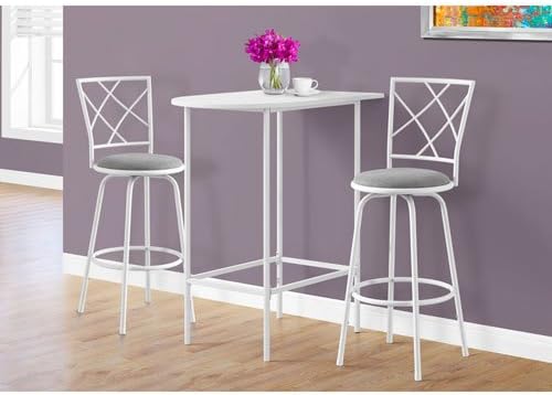 Hawthorne Ave Home Bar - White Top and Metal Spacesaver