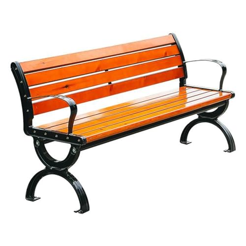Chaise de parc en bois de 47 pouces avec dossier pour loisirs extérieurs