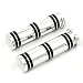 HANSWD Heavy Duty CNC Billet Edge Cut 1" Handlebar Hand Grips for Harley Davidson Sportster Dyna Softail Touring (Silver)