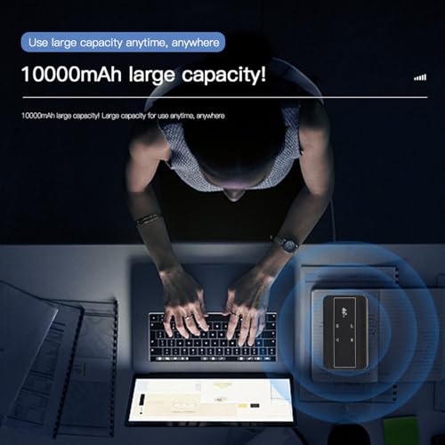 Image of 4G Mobile Hotspot Device, High Speed Portable Travel Router with SIM Card Slot, WiFi for Phone Laptop Tablet Up to 10 Devices