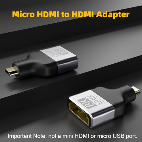 Adaptador 8K Micro HDMI a HDMI, 3 unidades miniatura 2