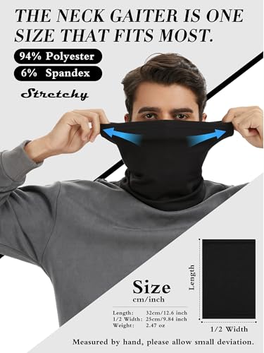 2 Pack Neck Warmer Gaiter for Men & Women Windproof Face Mask Scarf for Cold Weather Winter Accessories2