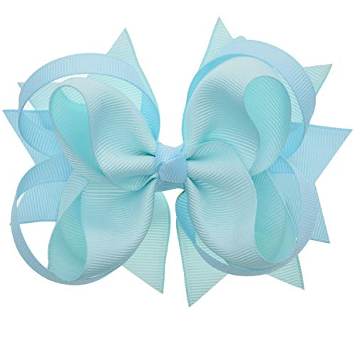 Lclhb 4.5"-5" Semi-Big Hair Bows Clips For Girls Teens Child Pack Of 12 #TOP5