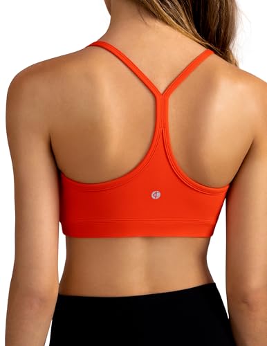 Image of Colorfulkoala Women's Dreamlux Y Back Sports Bra Low Impact Padded Workout Top with Built in Bra A-C Cups