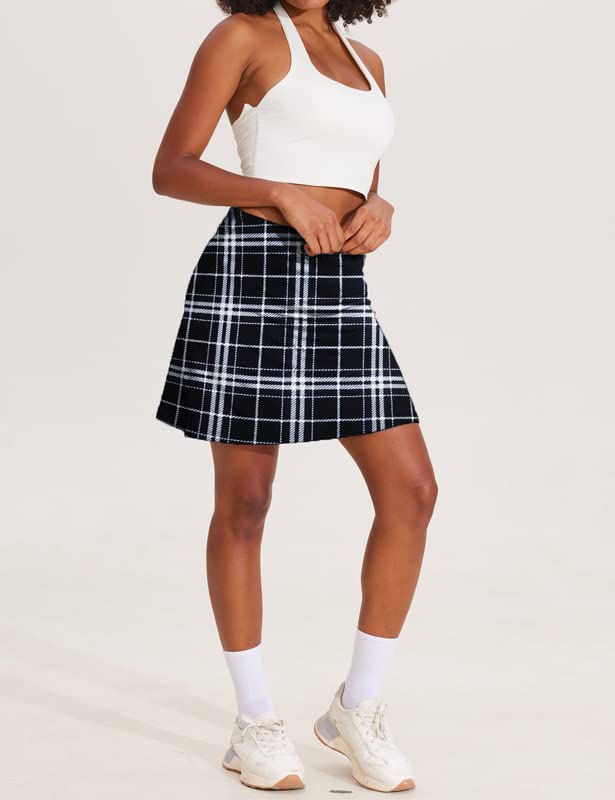 Image of Ekouaer 16 inch Golf Skorts for Woman with Inner Pockets Silicone Grippers Tennis Skirt Quick Dry Athletic Pickleball Skort
