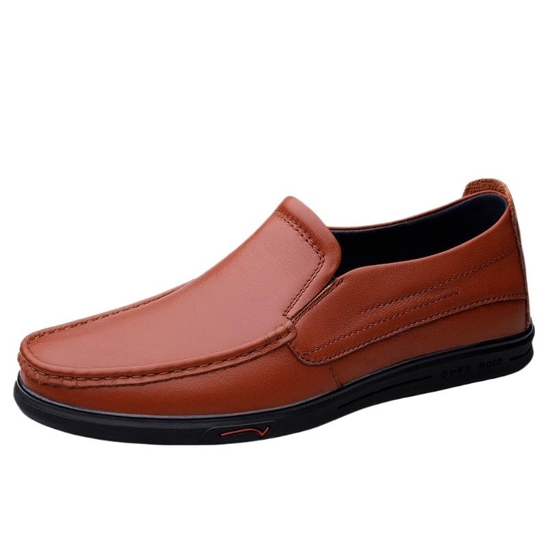 Men Formal Oxford Shoes Anti-Slip Non Slip Wedding Plain Toe Vegan Leather Prom Slip-on