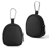 DOPENSPI 2 Stück Münzbeutel,Coin Purse Mini Münzgeldbeutel mit Reißverschluss und Karabiner,Gürteltasche klein Mini Rucksack Schlüsselanhänger Schlüsseltasche für Camping Wandern Radfahren