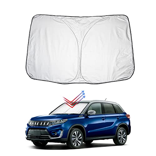 BIBIBO スズキ エスクード サンシェード 新型 エスクード 4代目 YEA1S型 専用 フロント車用サンシェード エスクードフロントガラス用 日よけ 日焼けシート パラソル 車種専用設計 簡単着脱 折り畳み式サンシェード 収納袋付き エスクードアクセ