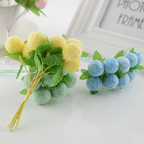 Regali di Fiori Artificiali 10 Pezzi di Adorabili Fiori Artificiali con Palline di Schiuma per la casa, Ghirlanda Fai da Te con Pompon, Scatola Regalo, Giocattoli Decorativi, Fiori Finti