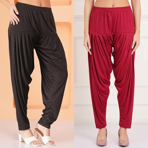 Image of Buy That Trendz Patiala Salwar for Women Relaxed Fit Viscose Patiyala Salwar Harem Bottom Pants