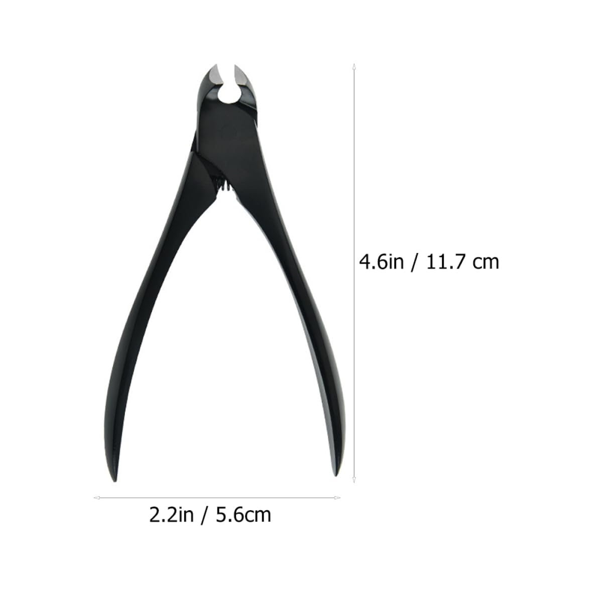 Tronchesino Unghie in Acciaio Inox Nero a Presa, Taglio | Groove Clamp per Manicure e Casa, Design Creativo, per Unghie Spesse o Incarnite