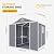 Aoxun 6x8 FT Outdoor Storage Shed, Garden Resin Shed with Floor and Window for Patio, Lawn, Plastic Outdoor Storage with Lockable Door for Bike, Tools, Garbage Can, Grey