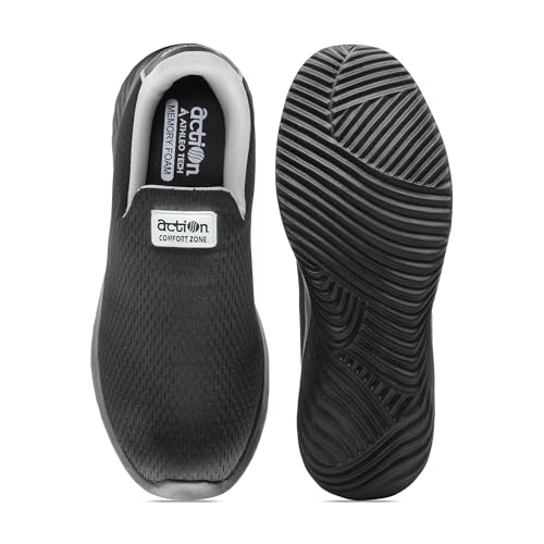 Image of Action | Athleo | ATG-424 | Men's | Slip-On | Walking | Shoe | Comfortable | Lightweight | Breathable | Durable | Sports | Shoes